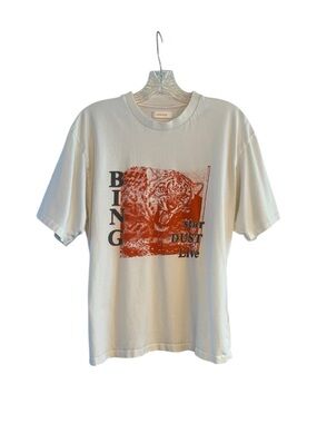 Anine Bing Vintage Tiger Stardust tee in Ivory